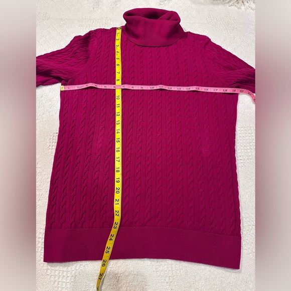 Talbots Dark Raspberry Turtleneck Sweater - Picture 5 of 10